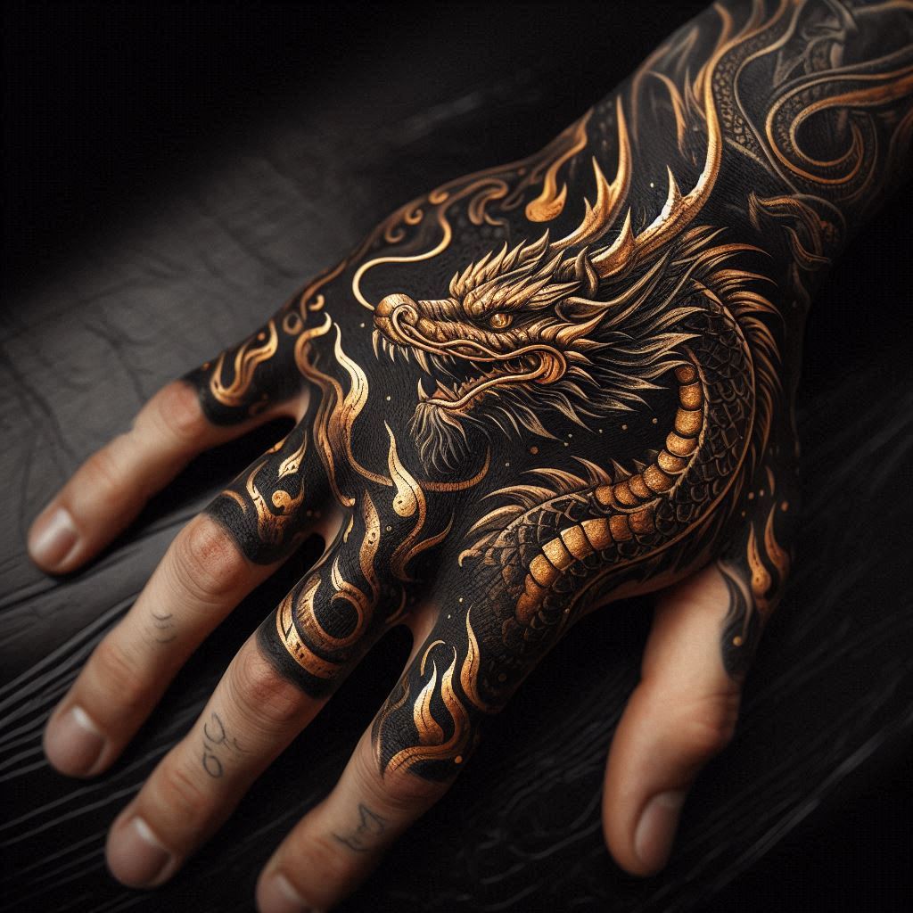 dragon tattoo image made by karma tattooz, tattoo studio in puri